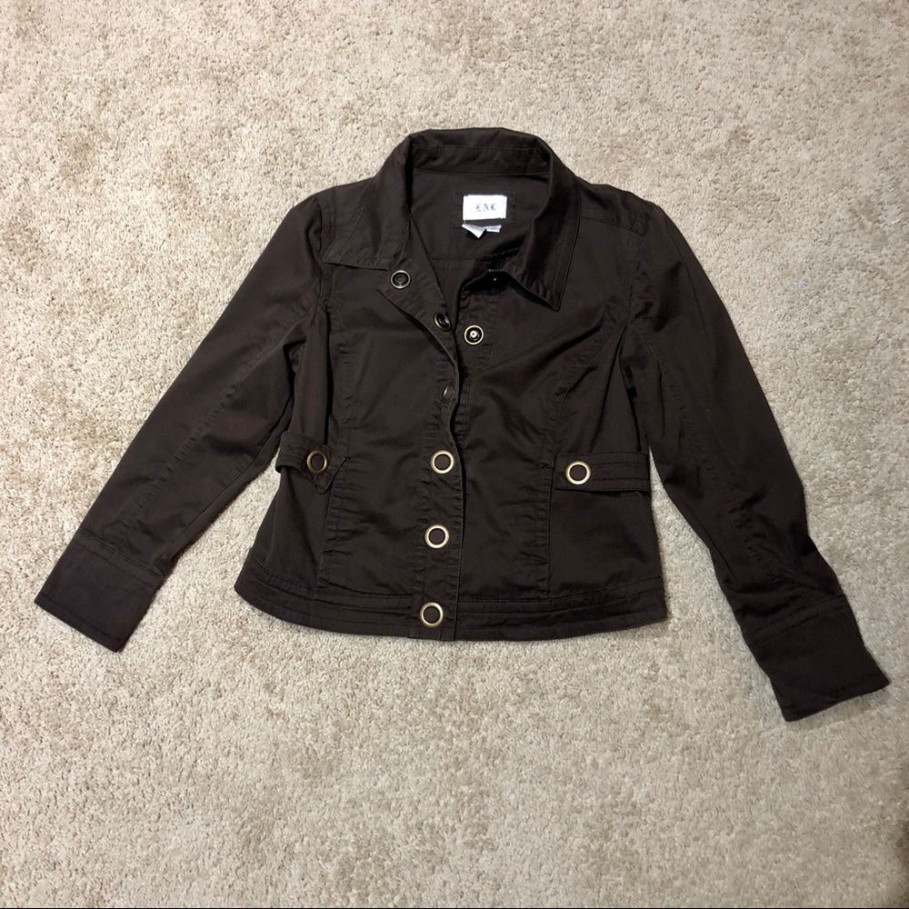 Brown Live a Little Utility Jacket